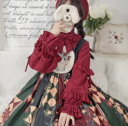 MIST - First Snow - Sweet Lolita Sweater Winter Puff Sleeve Knitting Innerwear