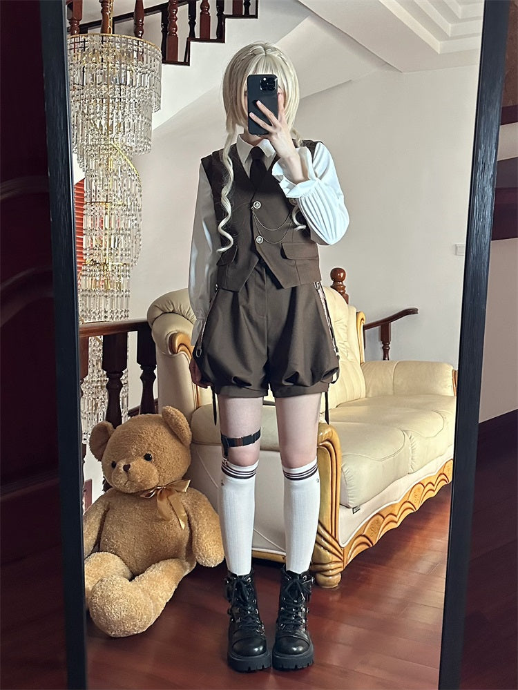Letters from Unknown Star - Detective Rabbit Kiri - Ouji Lolita Outfits, Backpack Pants