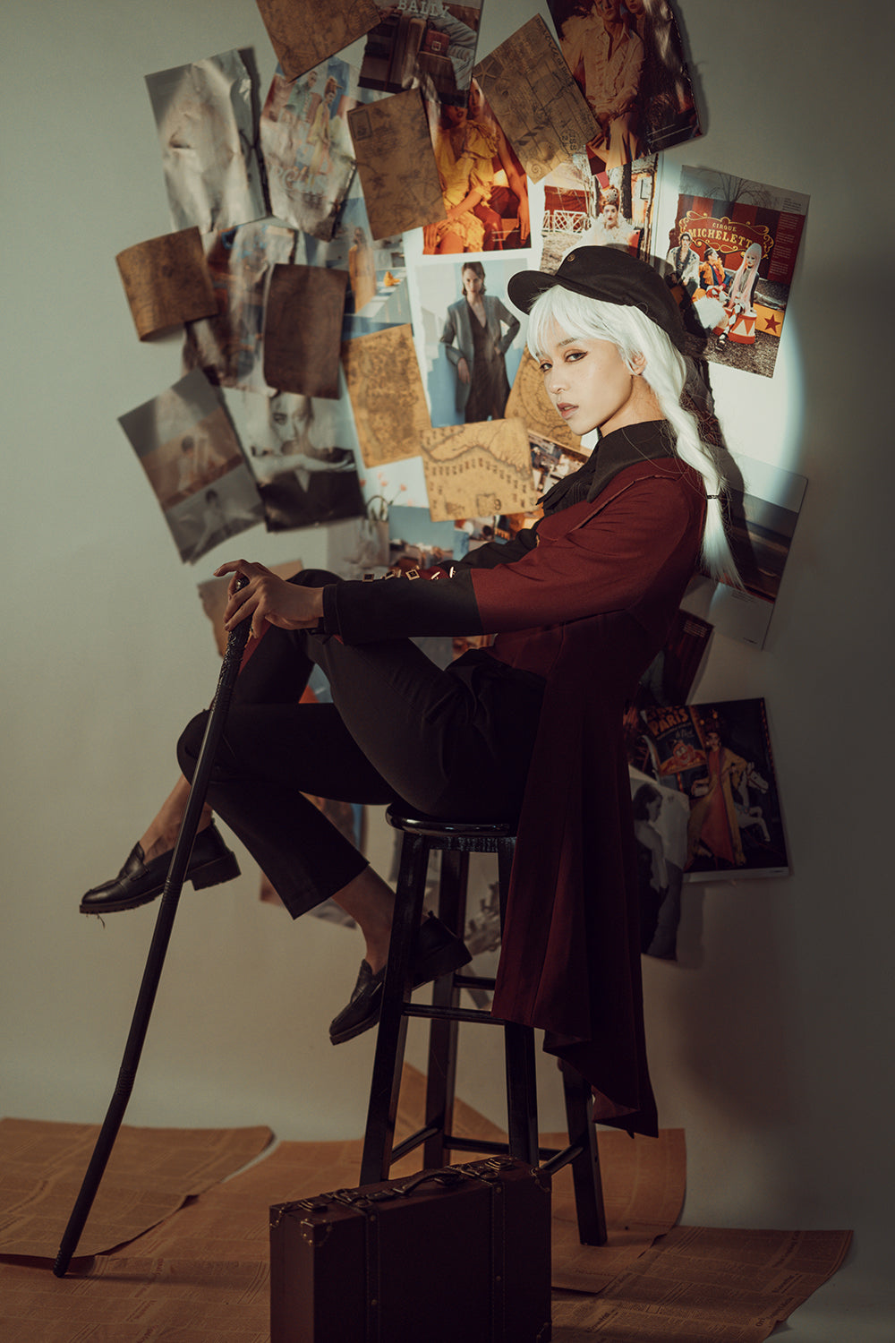 Princess Chronicles - Red and Black - Retro Ouji Lolita Handsome Black Pants