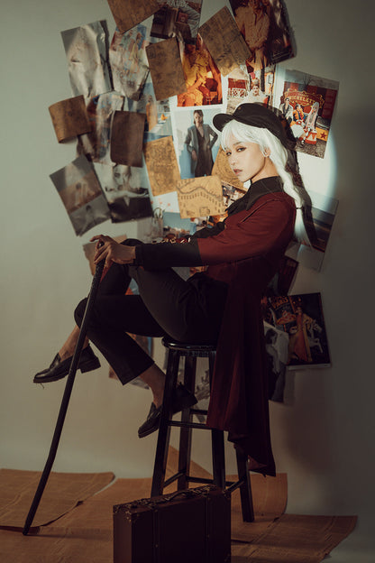 Princess Chronicles - Red and Black - Retro Ouji Lolita Handsome Black Pants