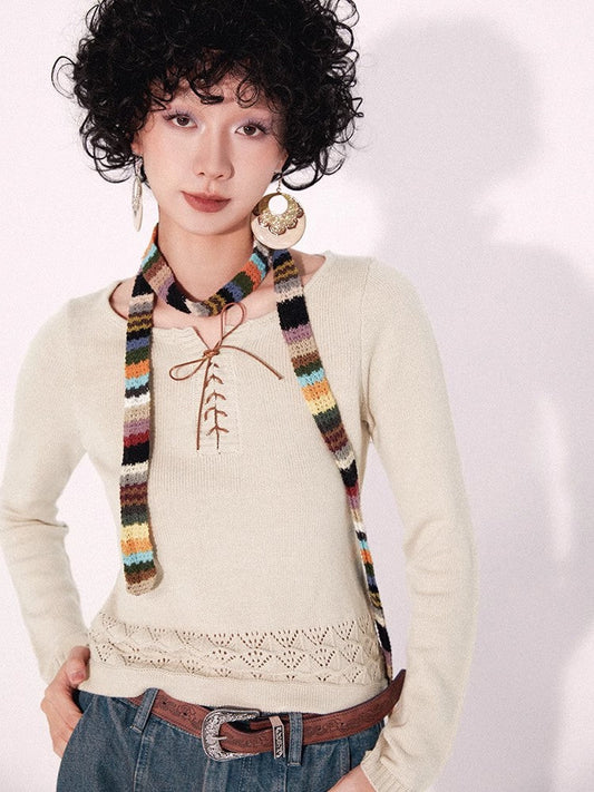 Retro fit sweater【s0000009789】