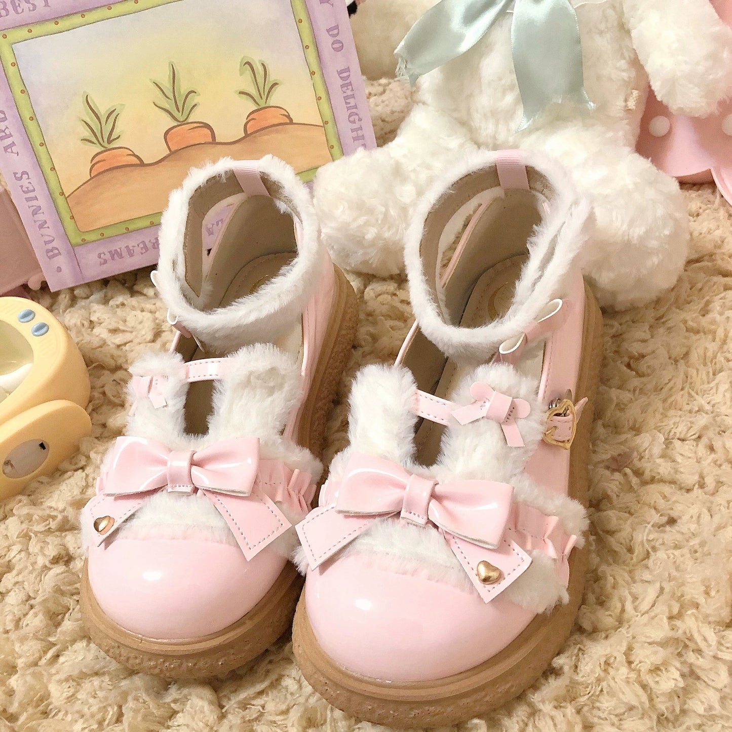 Fairy Godmother - Winter Girly Lolita Shoes Lolita Ankle Strap Shoes