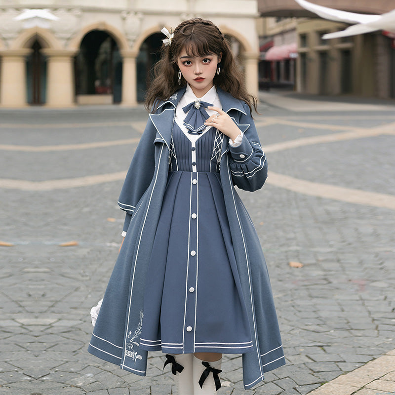 Chunlv Lolita - Book of Lies - Elegant College Style Princess JSK Set