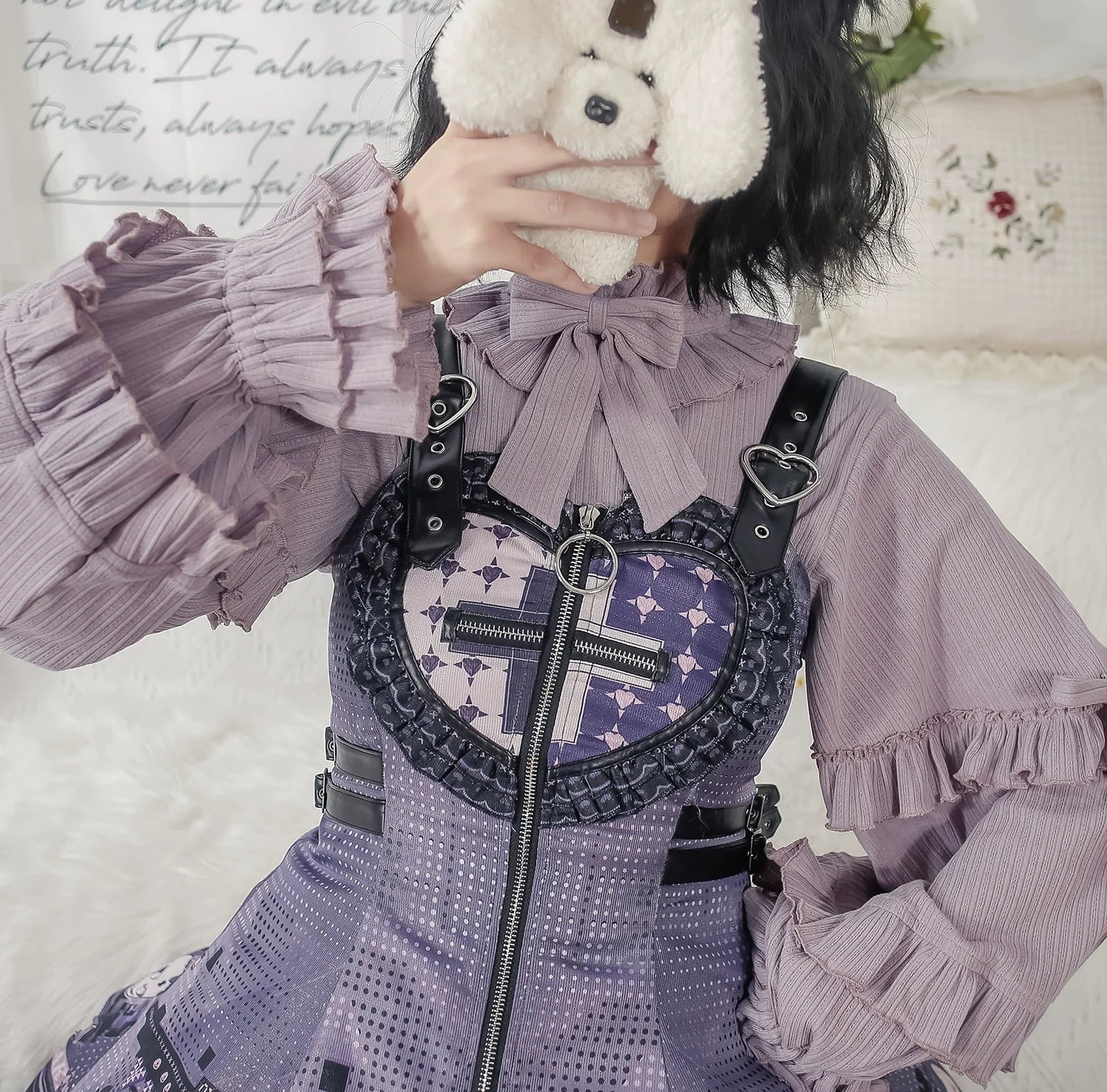 MIST - First Snow - Sweet Lolita Sweater Winter Puff Sleeve Knitting Innerwear
