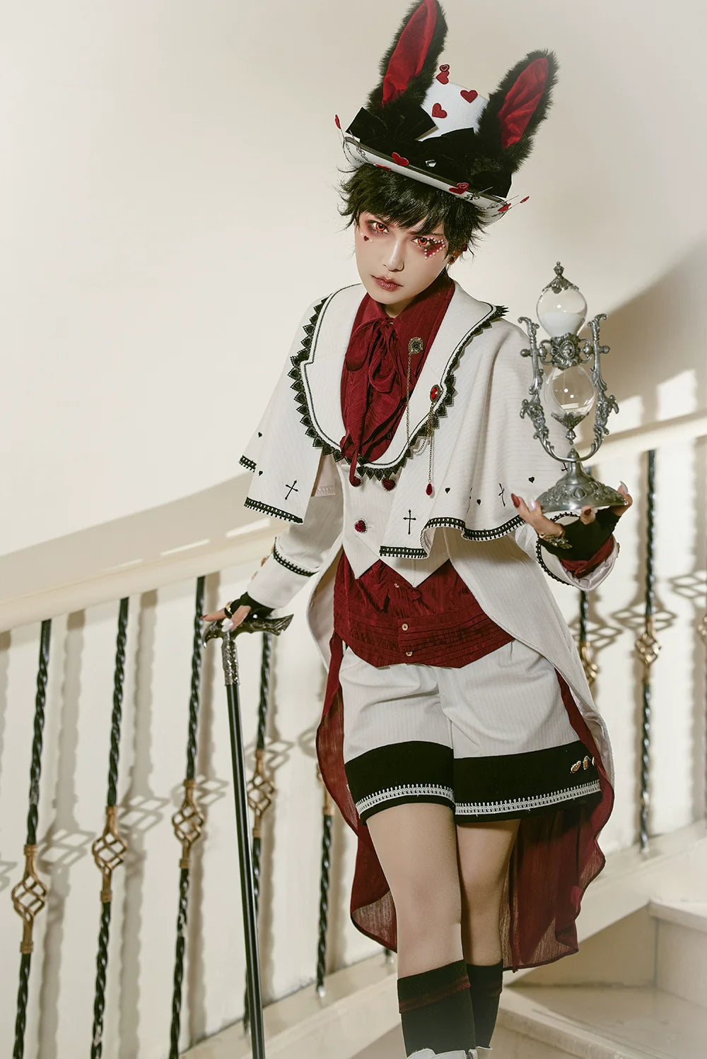 Immortal Thorn - Immortal Duke of Rabbit - Ouji Lolita Shorts With Heart-Shaped Detail