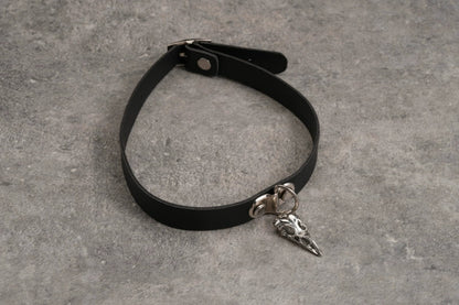 Strange Sugar - Gothic Lolita Choker Faux Leather Heart Pendant Necklace