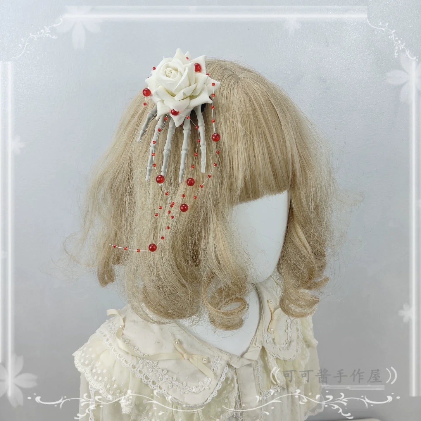 Cocoa Jam - Halloween Gothic Lolita Accessories, White Bride Style
