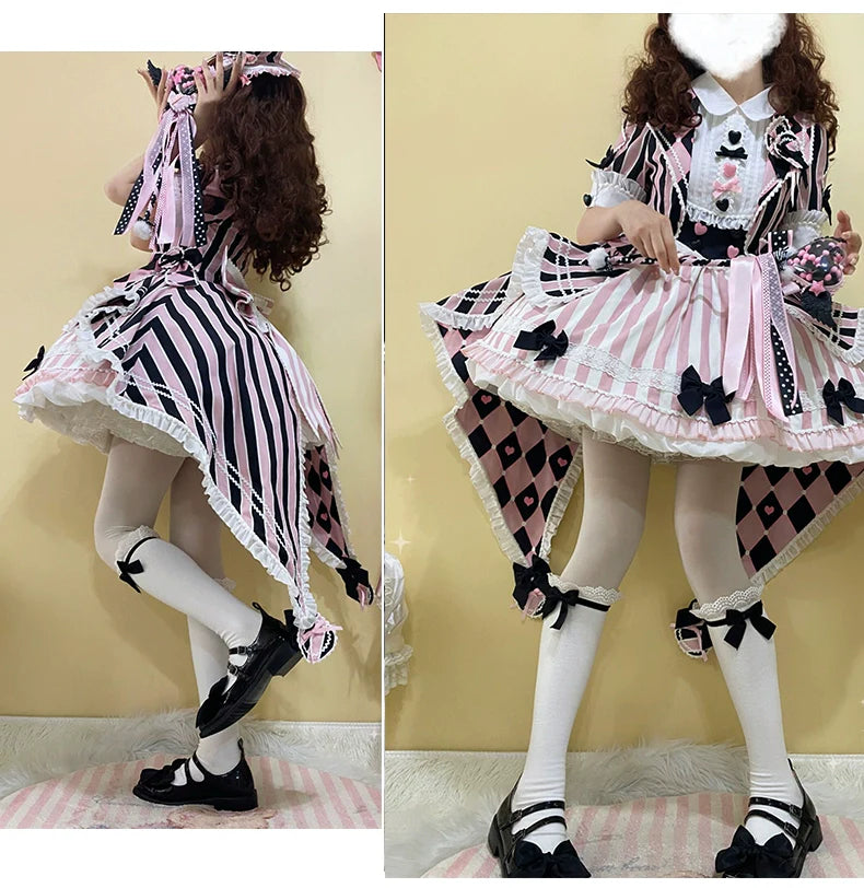 Sakurahime - Werid Theatre - Sweet Lolita Blackpink Stripe OP