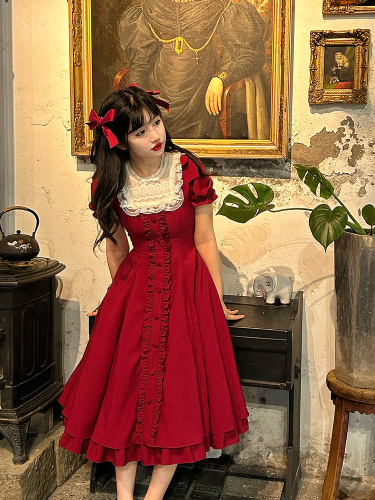 Sweet Wood - Long Vesion Elegant and Vintage Lolita OP