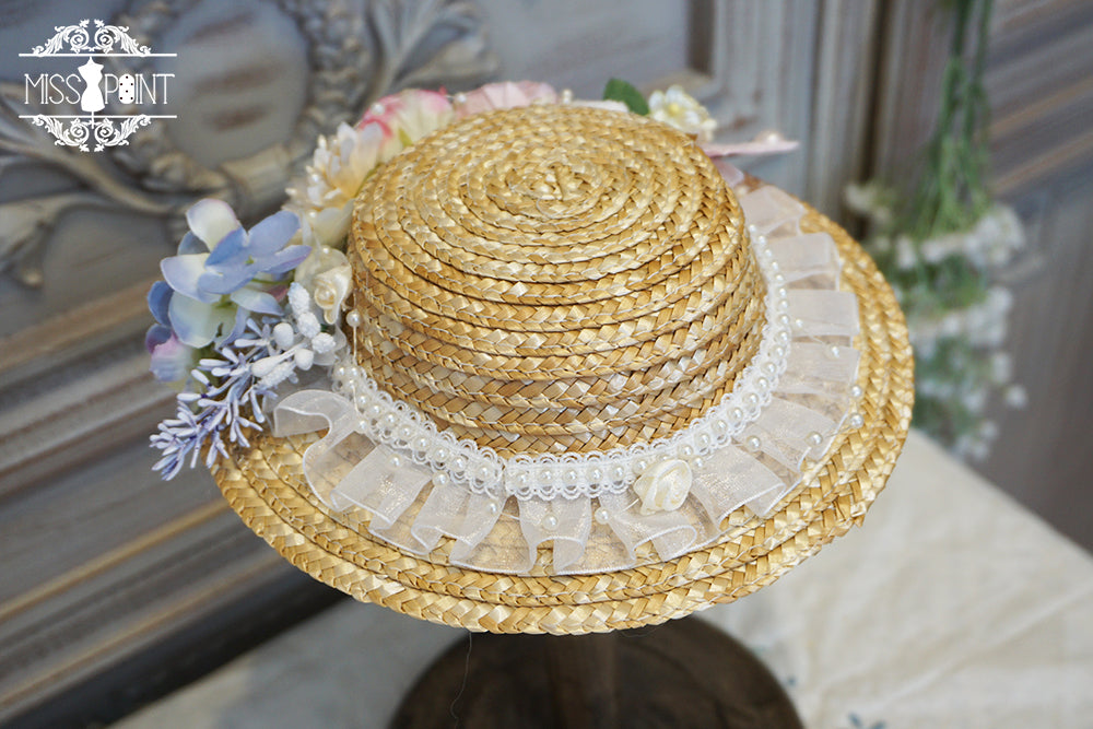 Miss point - Sally's Garden - Country Lolita Straw Top Hat