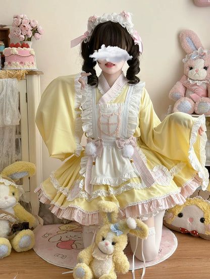 Hanguliang - Sweet Meow Nurse - Maid Lolita Skirt Set Kawaii Lolita Dress