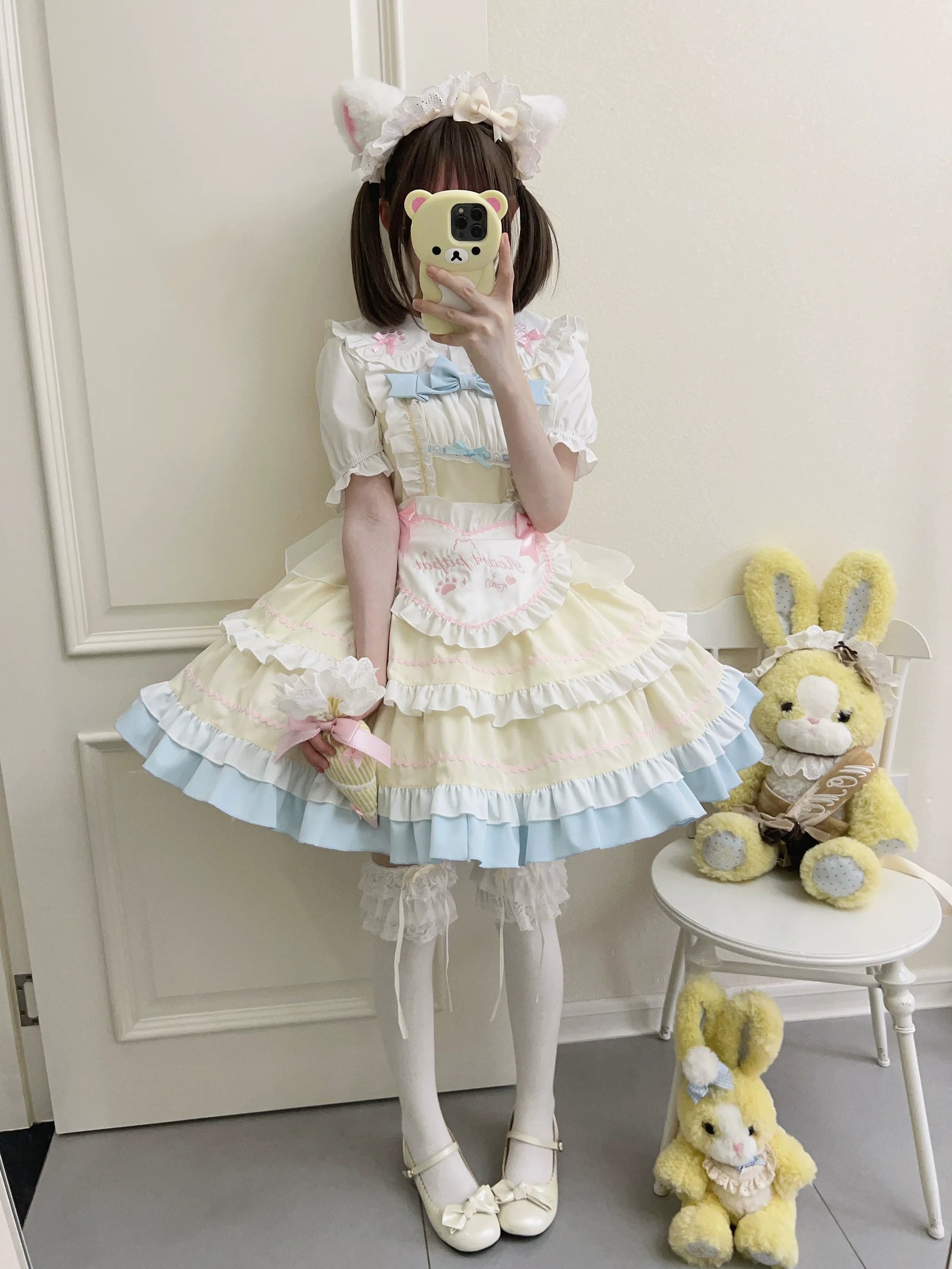 Sugar Girl - Cat Ear Tale - Sweet Lolita Jumper Dress Suspender Dress