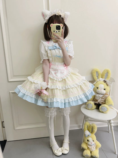 Sugar Girl - Cat Ear Tale - Sweet Lolita Jumper Dress Suspender Dress