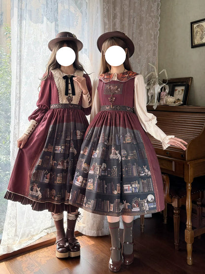 Miss Point - German Bookshelf - Classic Lolita OP Dress & Detachble Cape