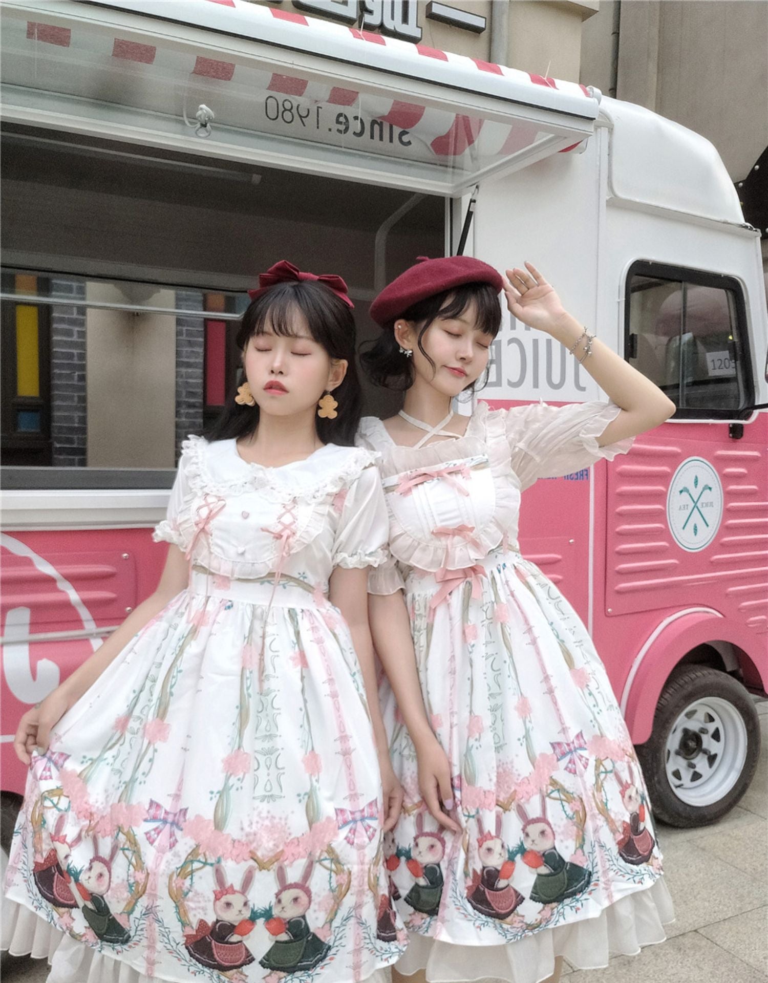 Niu Niu - Picnic Bunny Girl - Plus Size Lolita JSK Short Sleeve OP Dress