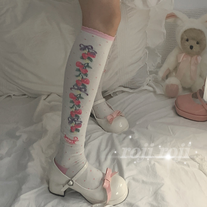 Roji Roji - Autumn Sweet Lolita Cotton Thigh-high Socks