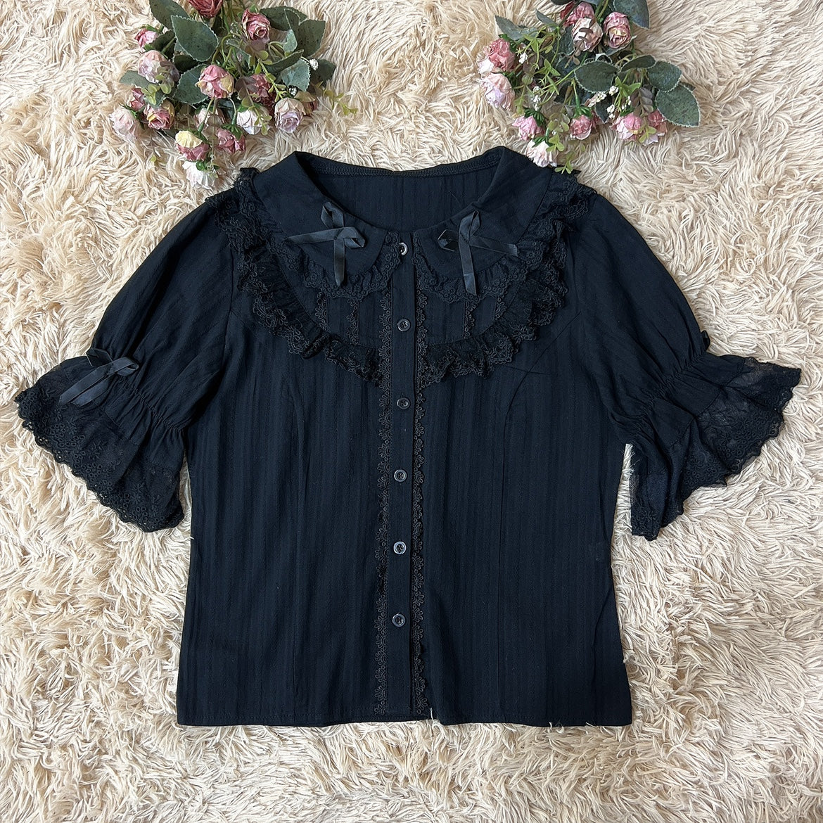 DMFS Lolita - Summer Short Sleeve Cotton Lolita Blouse