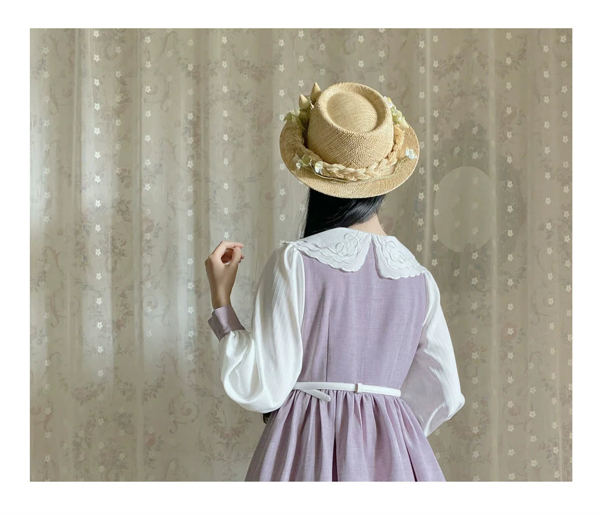 EESSILY - Window Rose - Classic Lolita OP Front Buttoned Embroidery Lolita Dress