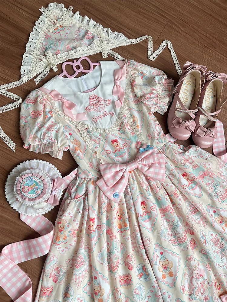 NanShengGe - Sheep Party - Sweet Lolita OP V-Neckline Lolita Dress