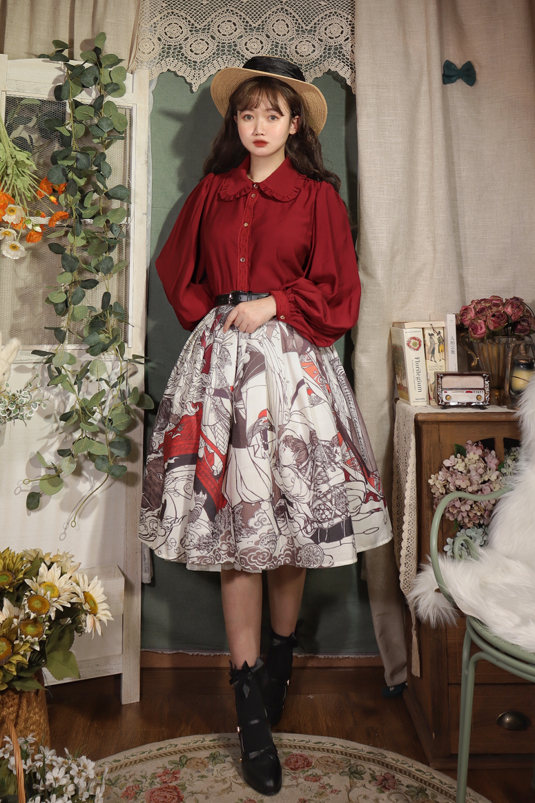 YuanSu - Mayer's Whisper - Vintage Lolita Large Sleeve Blouse