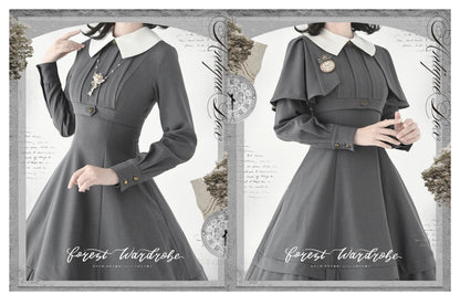 Forest Wardrobe - Forest Antique Box - Classic Lolita OP Dress with Detachable Short Cape