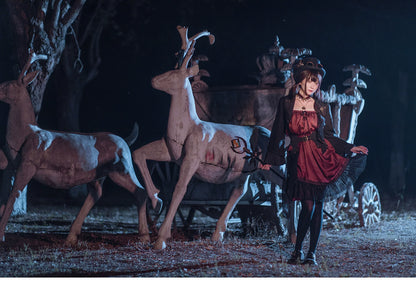 Mr. Yi's Steam Continent - Gothic Lolita Cardigan Long Sleeve Black Short Jacket