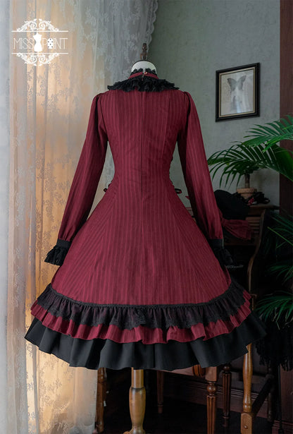 Miss Point - Perintz Manor - Gothic Lolita OP Long Sleeve Retro Lolita Dress
