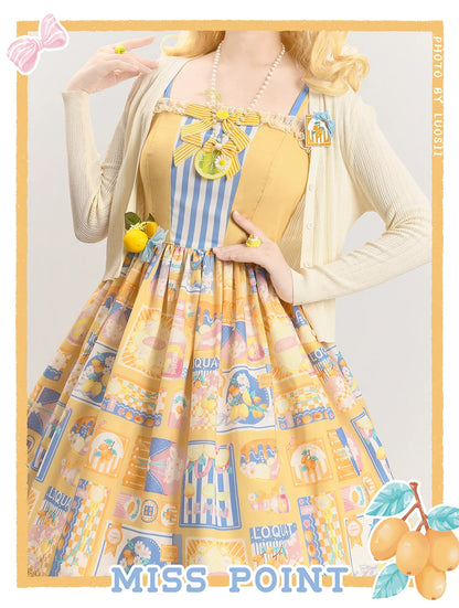Miss Point - Daisy Lemon - Daily Lolita Lemon Print JSK Customized