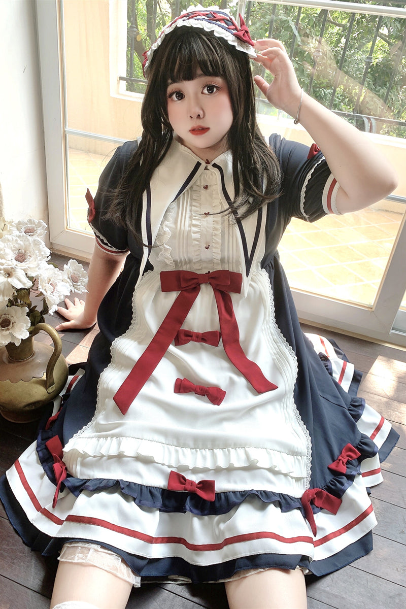 Niu Niu - Candy Sweethearts - Plus Size Lolita OP Short-Sleeve Princess Dress