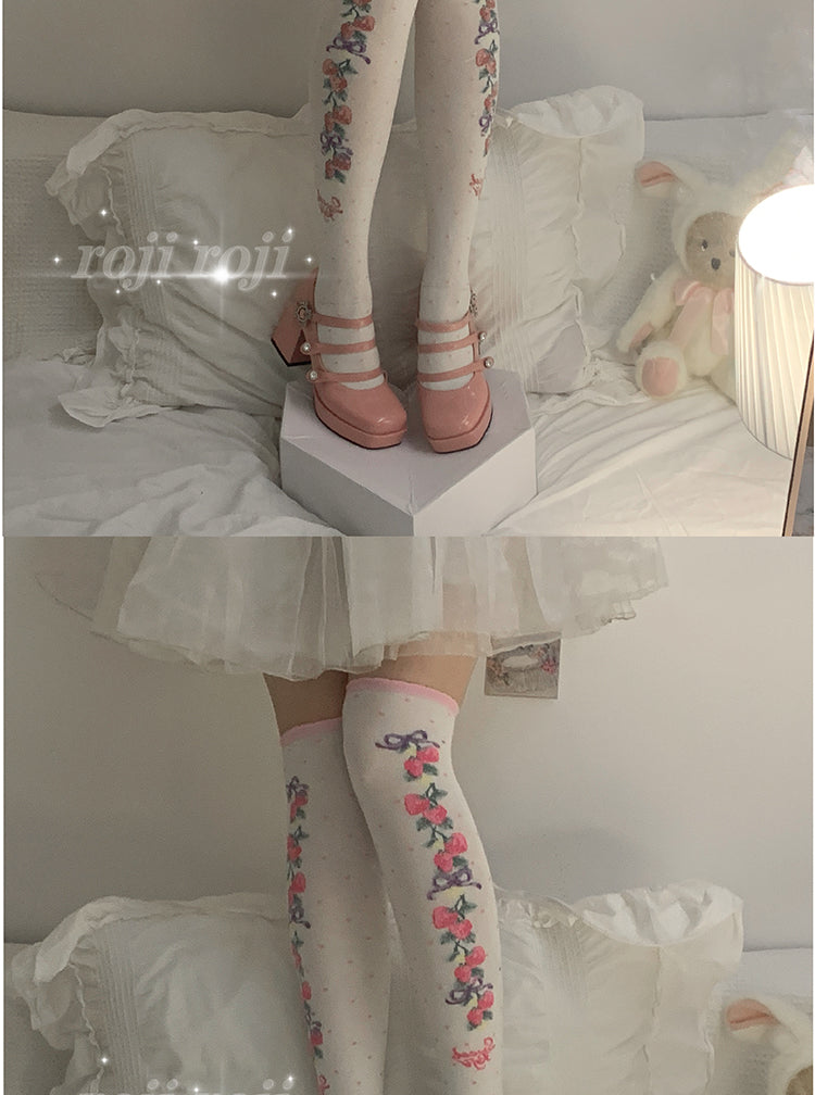 Roji Roji - Autumn Sweet Lolita Cotton Thigh-high Socks