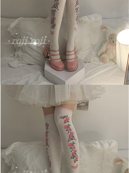 Roji Roji - Autumn Sweet Lolita Cotton Thigh-high Socks