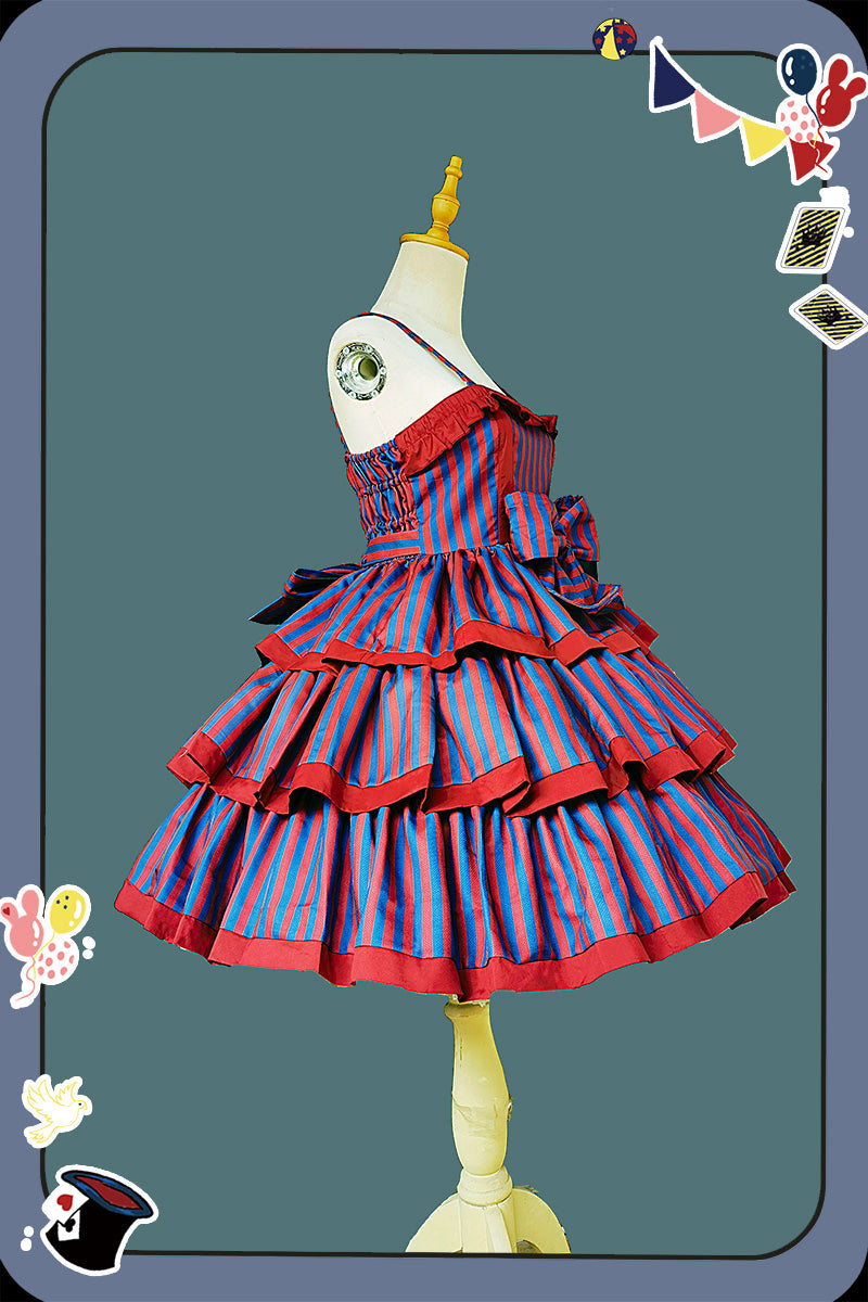 Infanta - Cloth Cat - Kawaii Lolita JSK Multi-Color Tiered Ruffles Dress