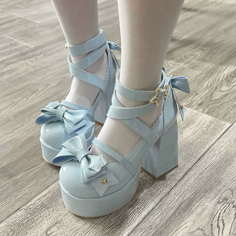 Beauty Bunny - Star Prayer - Kawaii Lolita Shoes Round Toe Summer Heels