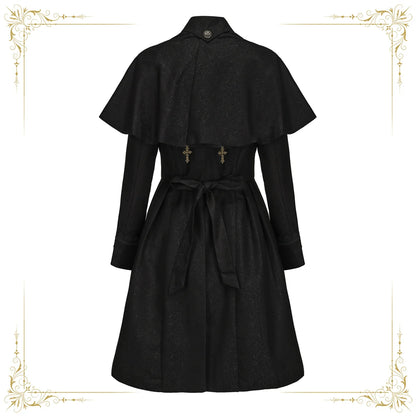 Immortal Thorn - Sea of Hope - Ouji Lolita Long Coat, Detachable Cape