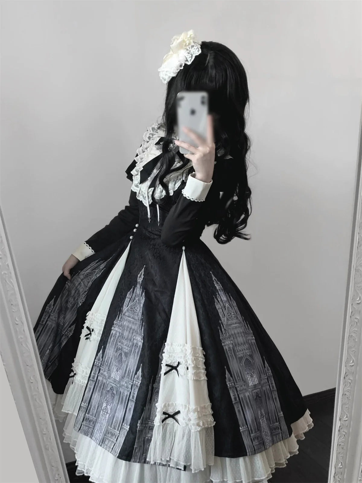 Letters from Unknown Star - Church Bell - Elegant Lolita OP Dress Long Sleeve Spring Autumn