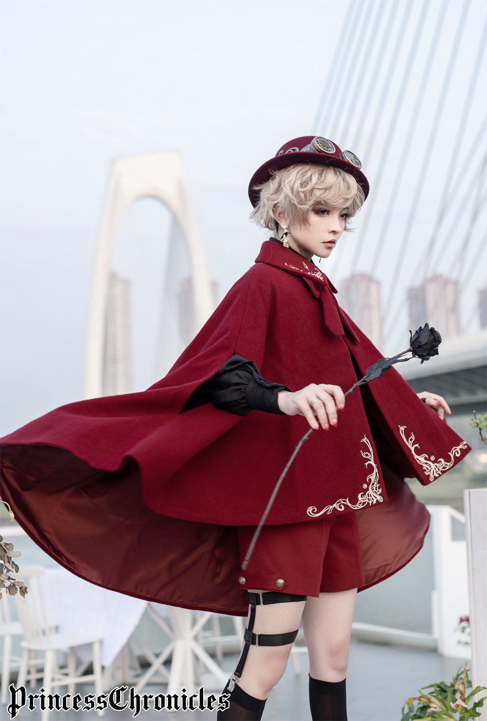 Princess Chronicles - Medieval Ouji Lolita Embroidered Cape