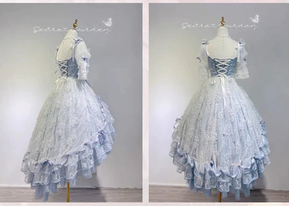 MieYe - Diana Rose - Bridal Lolita Dress Short Wedding OP with Accessories
