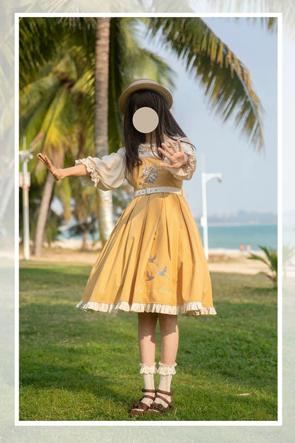 EESSILY - Flying Bird - Plus Size Elegant Lolita JSK Dress With Bird Embroidery