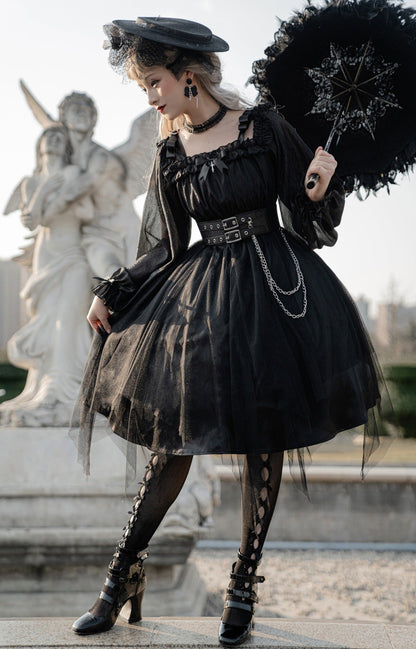 Cornfield Lolita - The Girl Assassin - Halloween Gothic Lolita Irregularly Hemline Dress