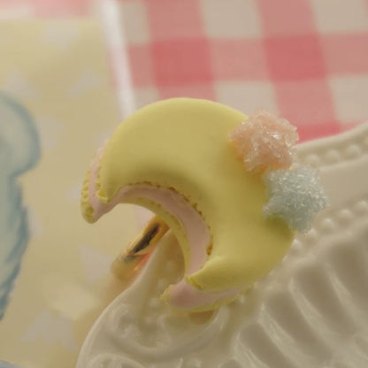 Cat Tea Party - Kwaii Lolita Accessories Moon Lollipop Clay Necklace Ring