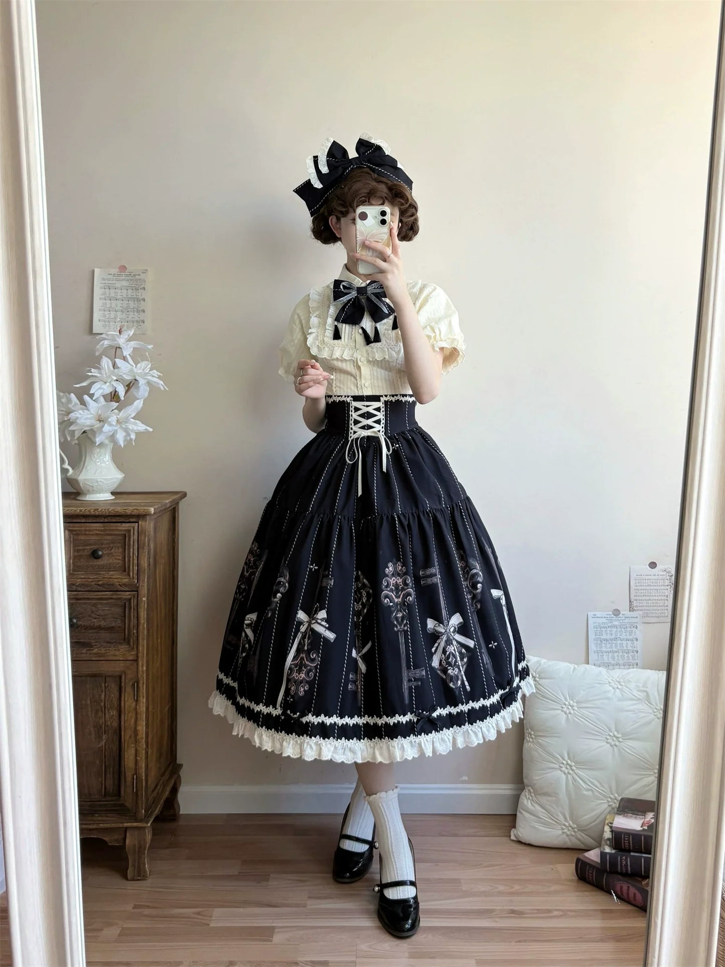 Uncle's Workshop - Secret Key - Classic Lolita Dress Suit, Key Print