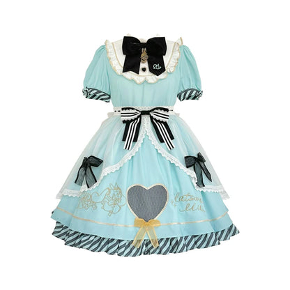 Confession Balloon - Alice in Wonderland - IP Collab Sweet Lolita OP Dress and KC