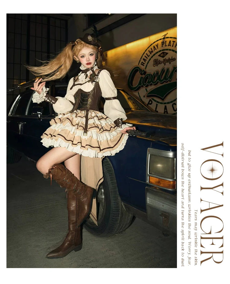 Sakurahime - Time Sand Rear - Punk Lolita OP Cute Daily Lolita Dress