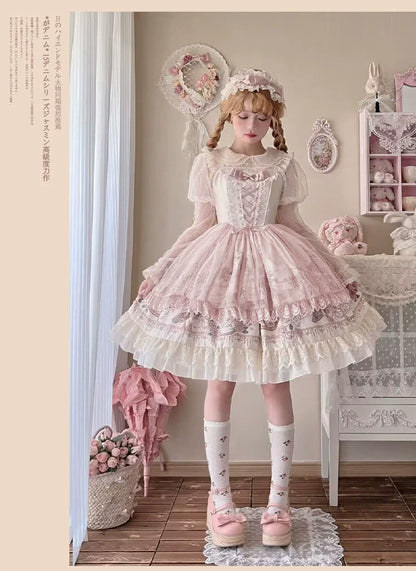 Sweet Date - Wedding Lolita Dress Bridal Elegant Retro JSK Daily Lolita Shirt