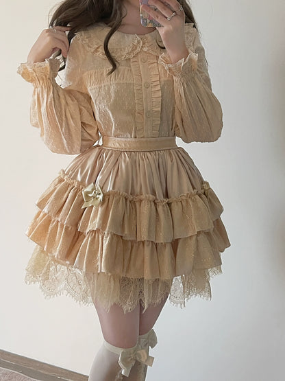 MIST - Tianmi - Sweet Lolita Blouse Long Sleeve Doll Collar Thin Shirt
