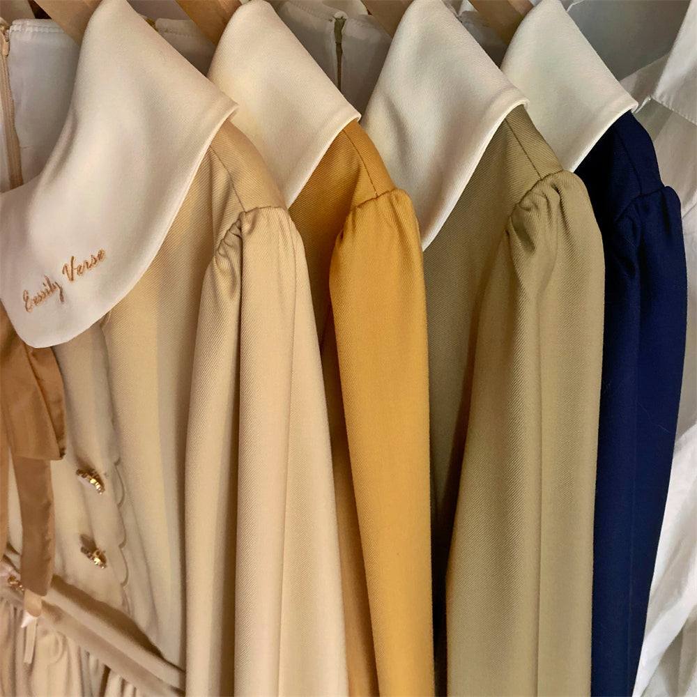 EESSILY - The Spring of Champs Elysees - Elegant Lolita Floral Embroidered OP