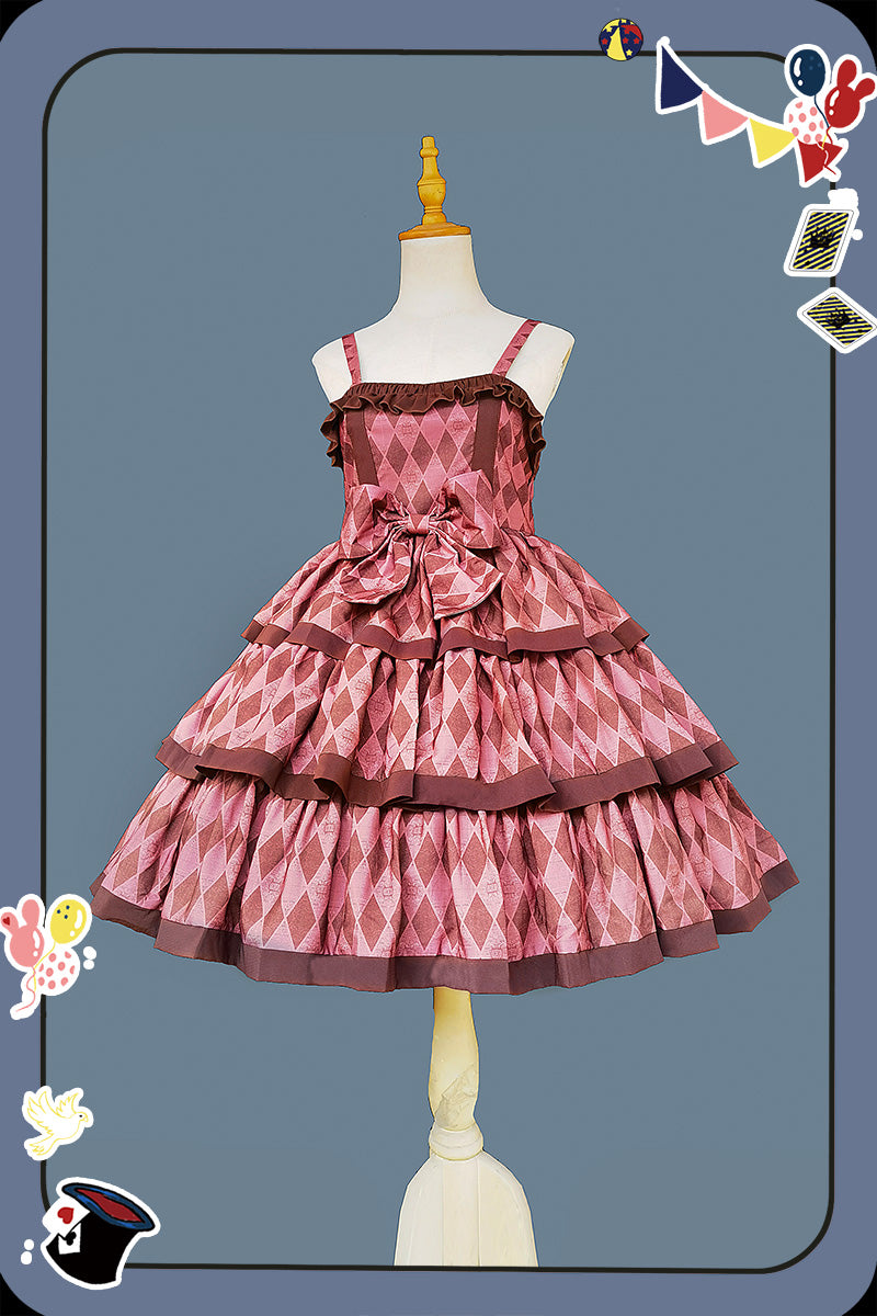 Infanta - Cloth Cat - Kawaii Lolita JSK Multi-Color Tiered Ruffles Dress