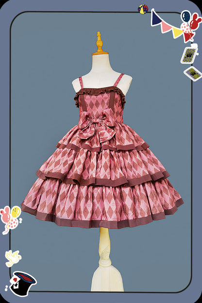 Infanta - Cloth Cat - Kawaii Lolita JSK Multi-Color Tiered Ruffles Dress