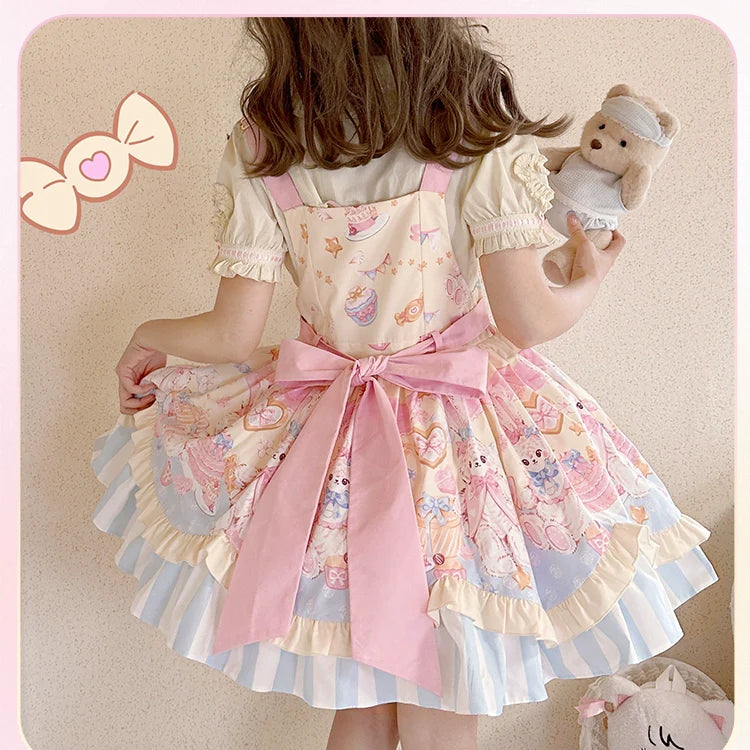 Mewroco - Party Bunny - Sweet Lolita Salopette Cute Daily Lolita Dress