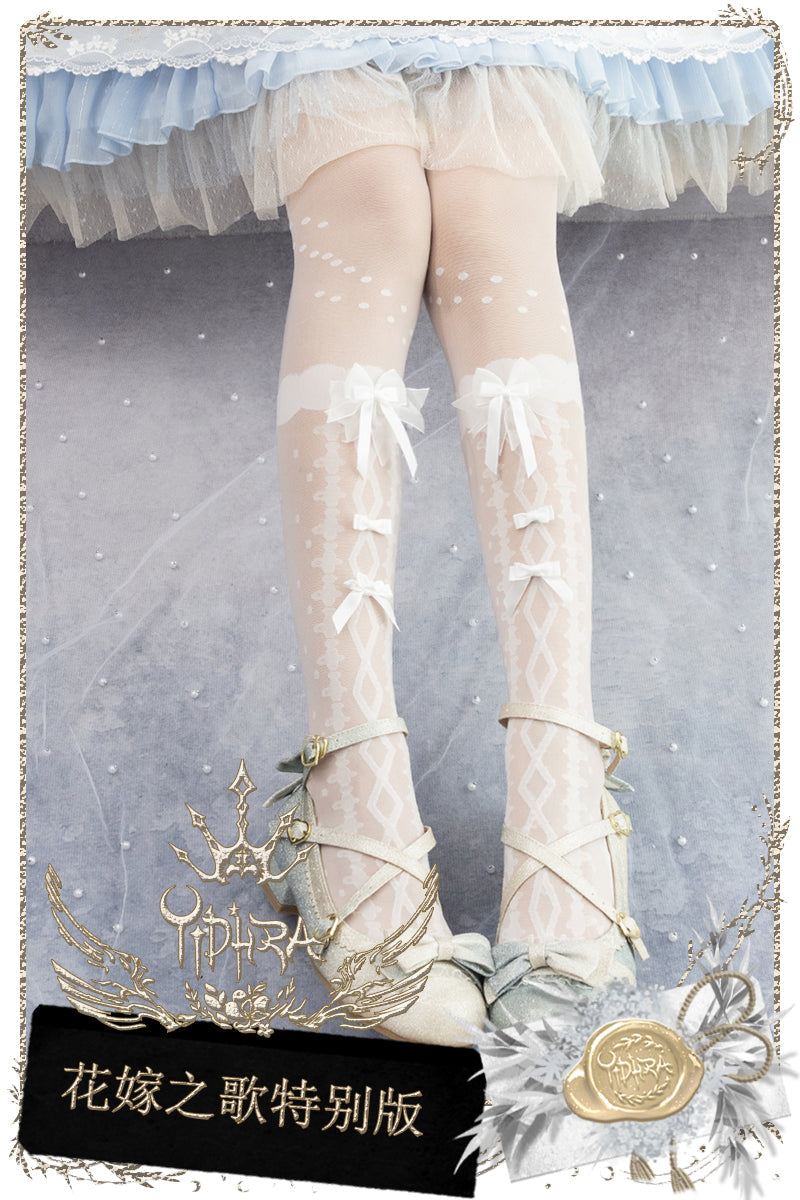 Yidhra - Sweet Lolita Black and White Summer Pantyhose